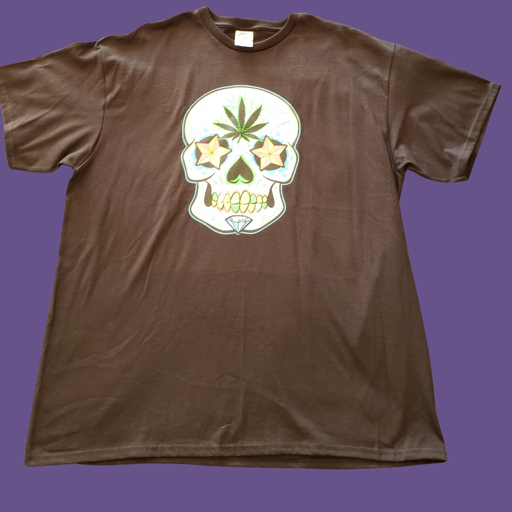Sugar Skull Graphic Tee Blk XL
NWOT